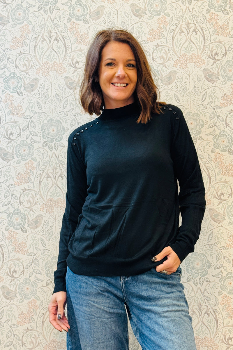 Maglione Bodycon Velo Bottoncini