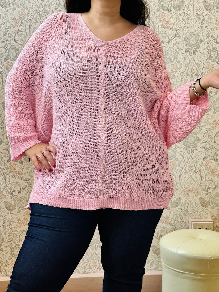 la valigia a pois Maglione Camilla Curvy