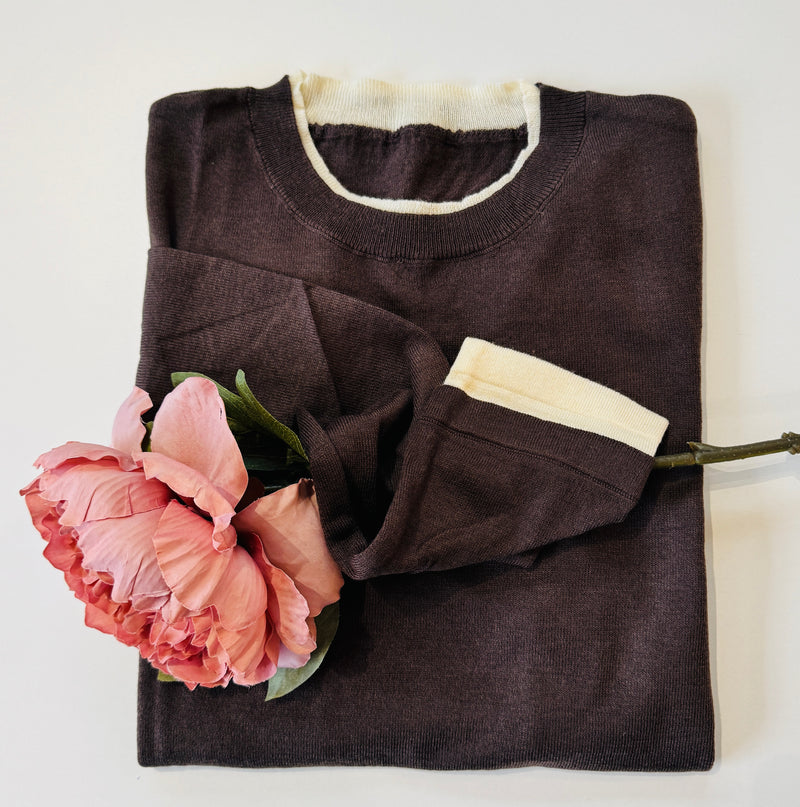 Maglione Velo Bi-Color bodycon cashmere