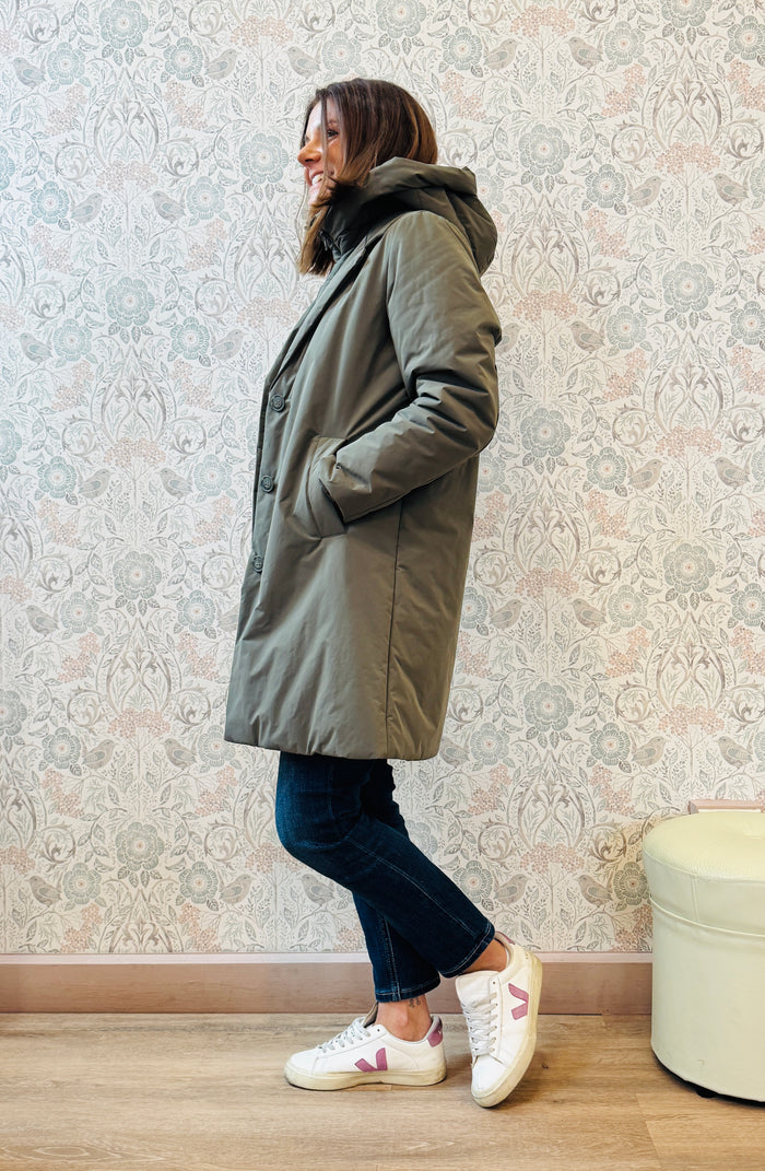 Giacca Coat Puffy Militare