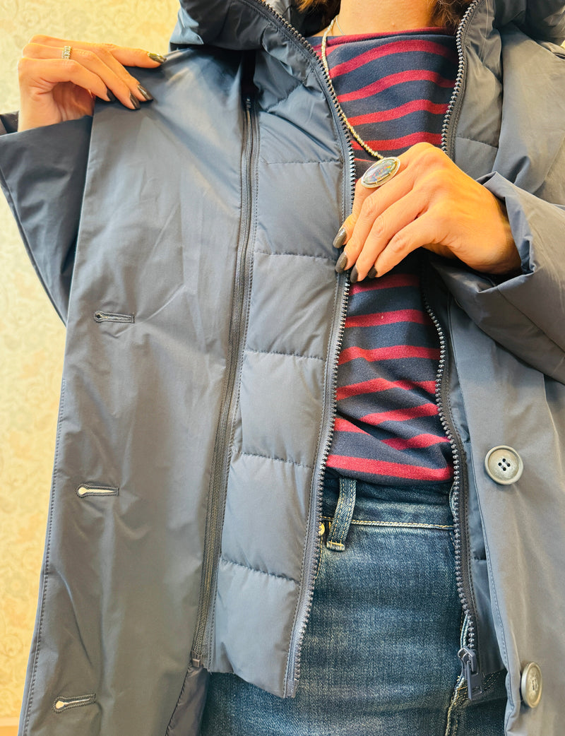 Giacca Coat Puffy Blu