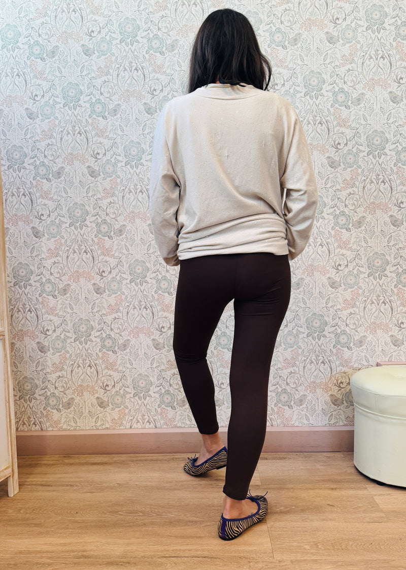 Legging Basic Marrone