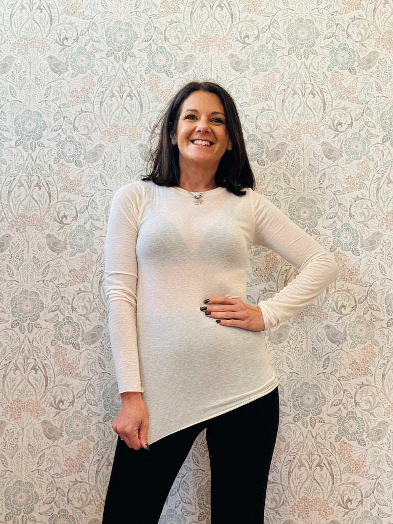 LVP T-shirt Bodycon cashmere modal collo tondo