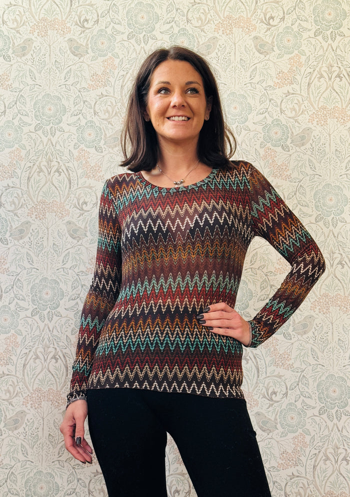 LVP T-shirt Manica Lunga Bodycon Collo Tondo Rasha