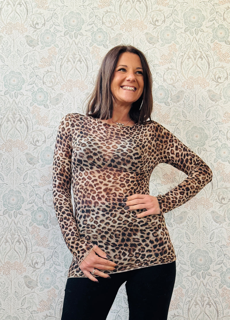 LVP T-shirt Bodycon Leopardo