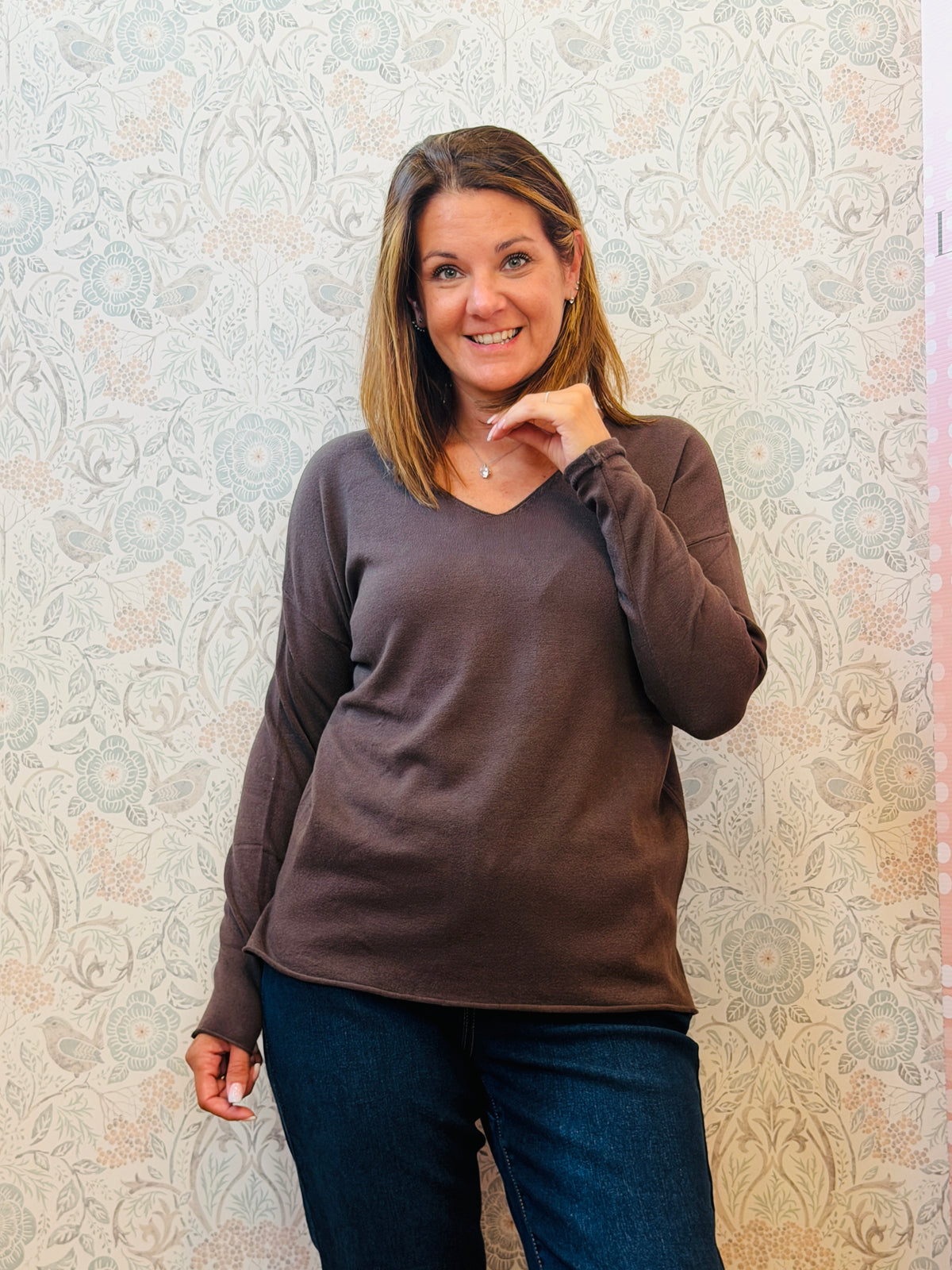 maglia scollo a V spacchetti