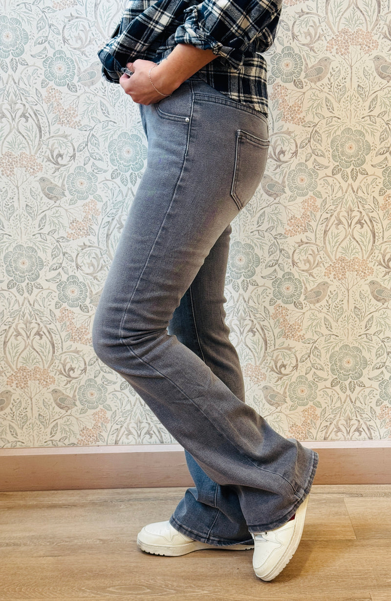 Jeans Flare Grigio 9088