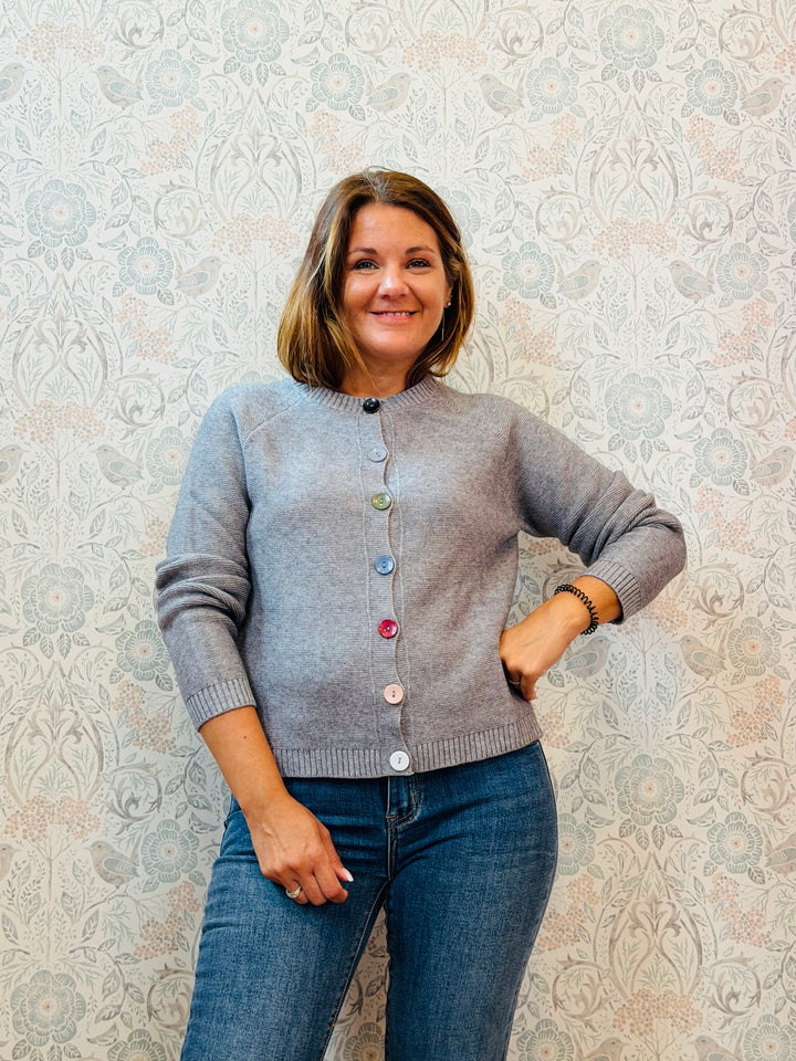 Cardigan Bottoni Colorati