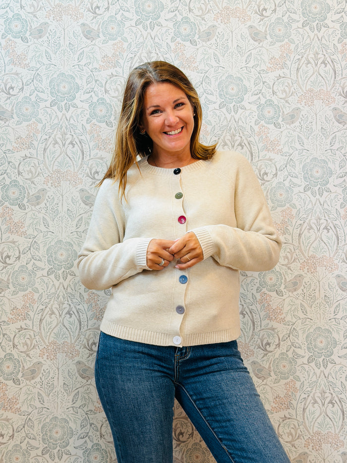 Cardigan Bottoni Colorati