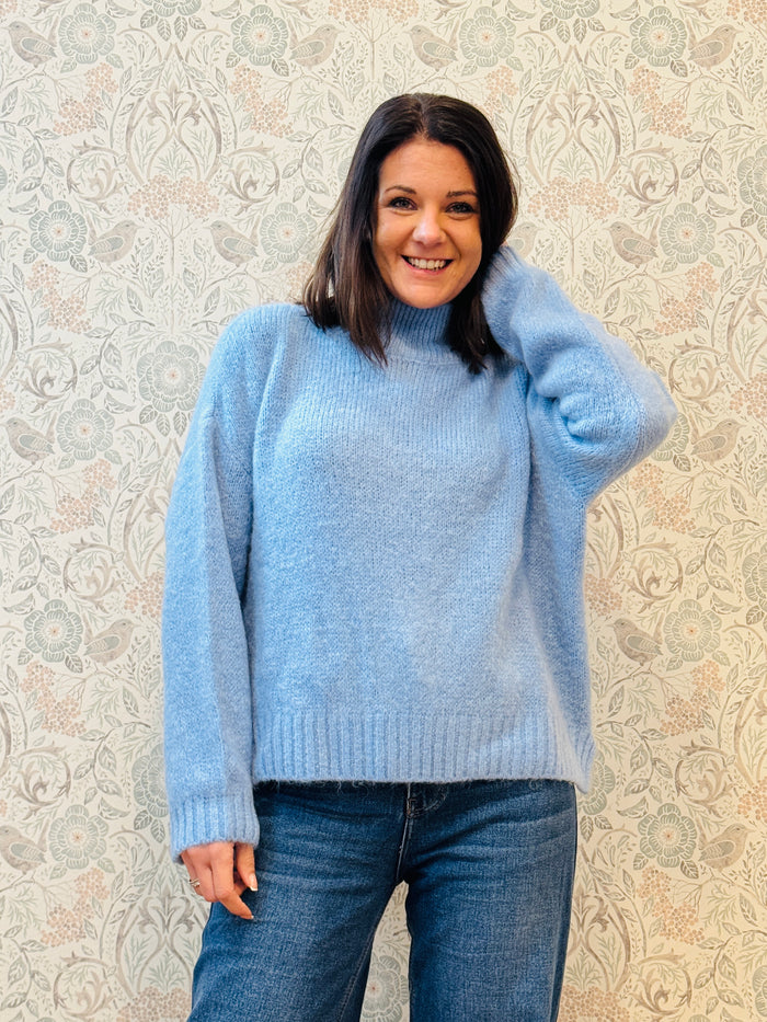 LVP Maglione Dolcevita Azzurra