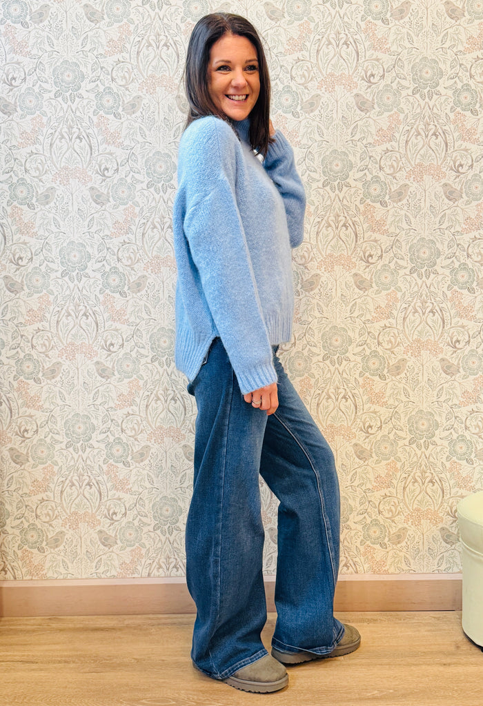 Maglione Dolcevita Azzurra