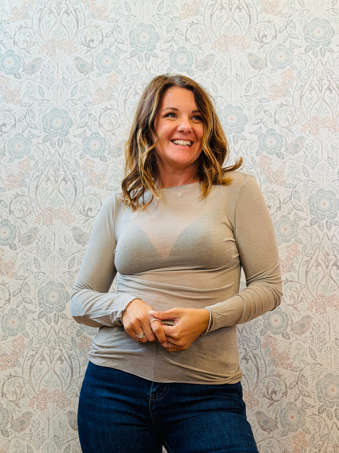 Maglia Bodycon Scollo Barchetta Cashmere-Micromodal