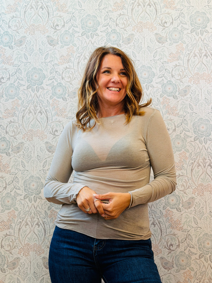 Maglia Bodycon Scollo Barchetta Cashmere-Micromodal