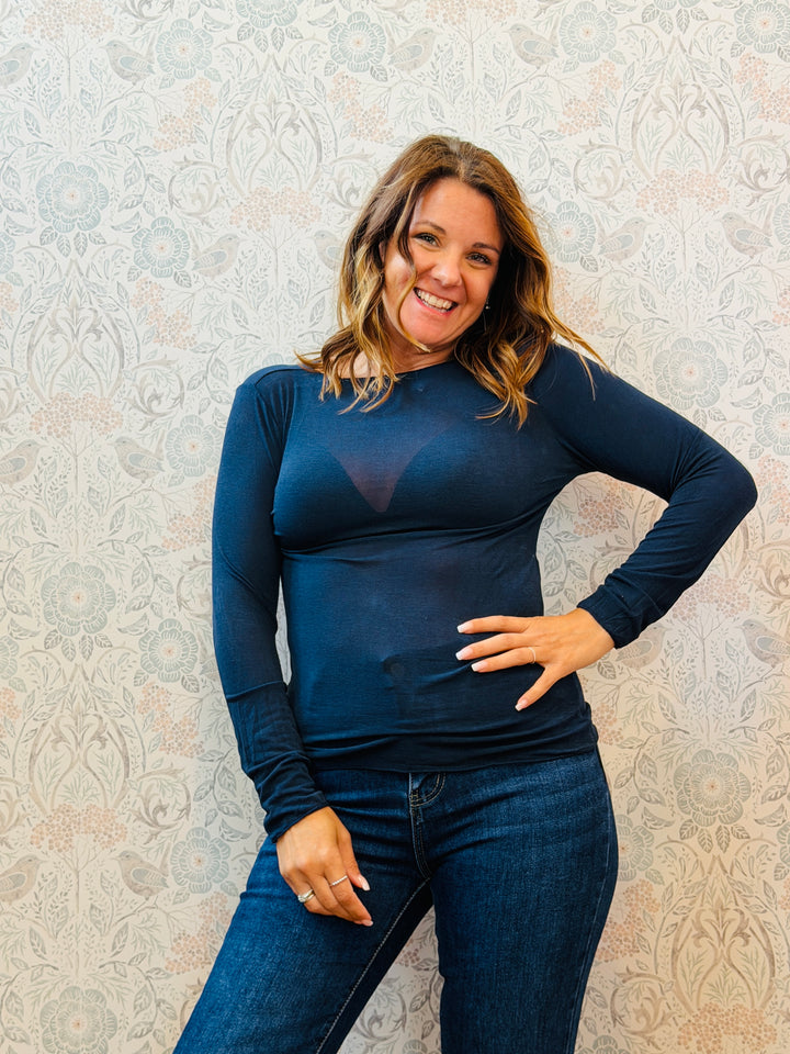 Maglia Bodycon Scollo Barchetta Cashmere-Micromodal