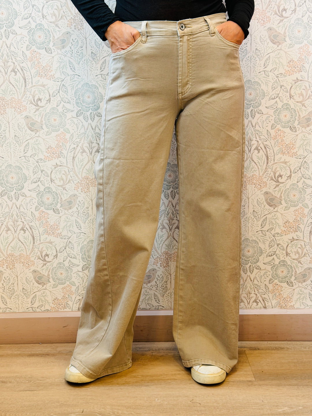 Jeans Wide Mikonos Beige