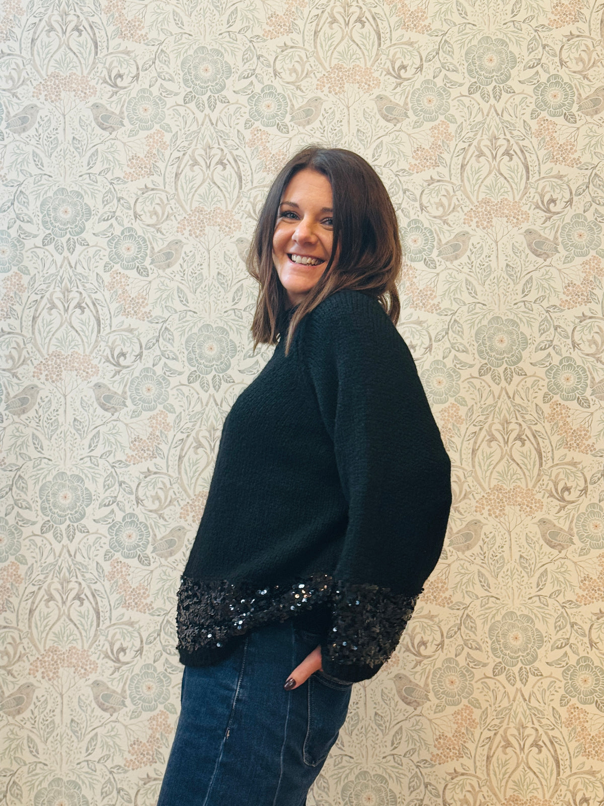 Maglione Black Paillettes