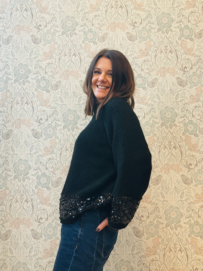 Maglione Black Paillettes