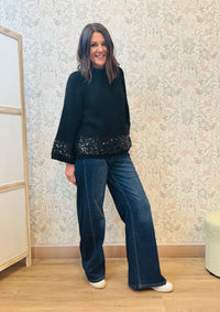 Maglione Black Paillettes