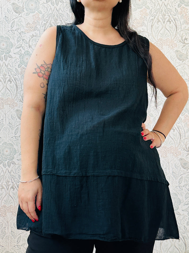 la valigia a pois Top Curvy