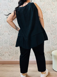 la valigia a pois Top Curvy