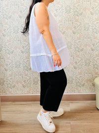 la valigia a pois Top Curvy