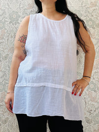 la valigia a pois Top Curvy