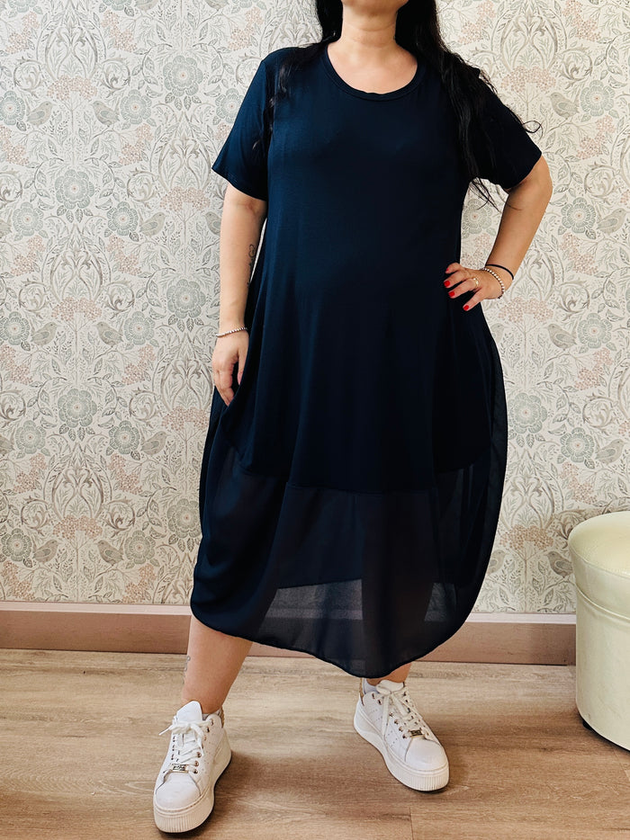 la valigia a pois Abito Curvy Oceano
