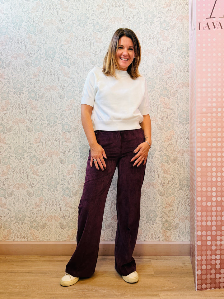 Pantalone Velvet Prugna