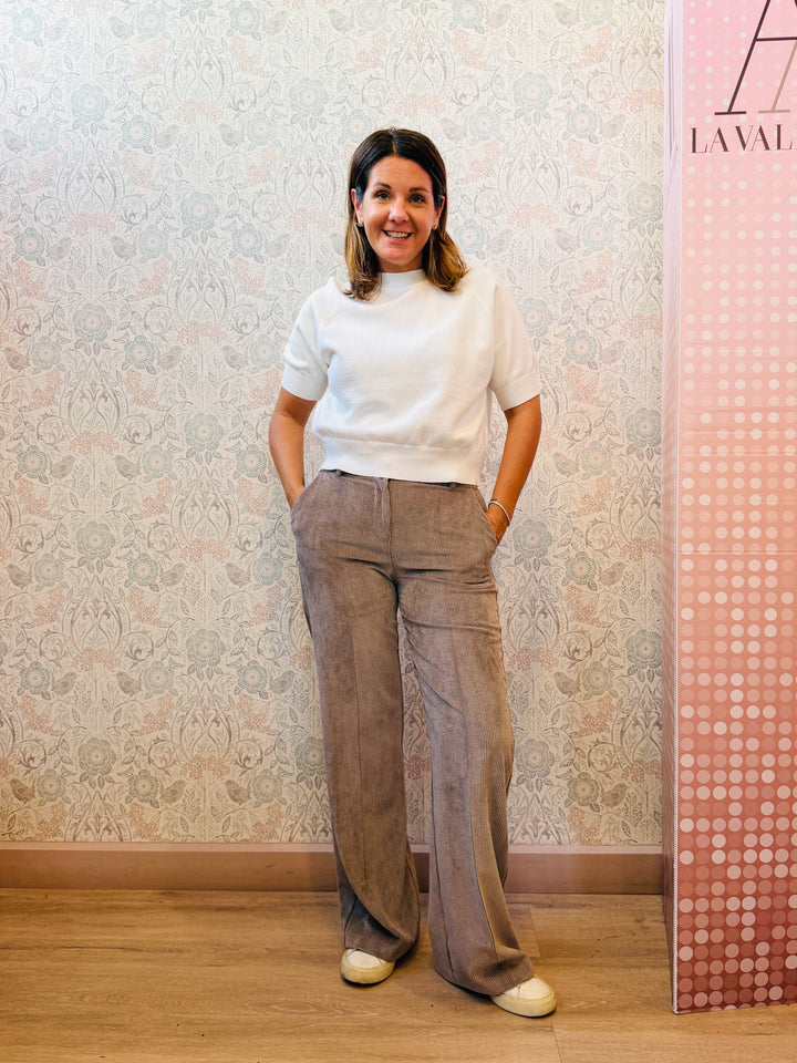 Pantalone Velvet Beige
