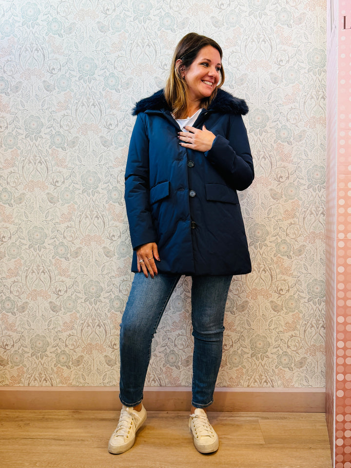 Giacca Trench Puffy Blu
