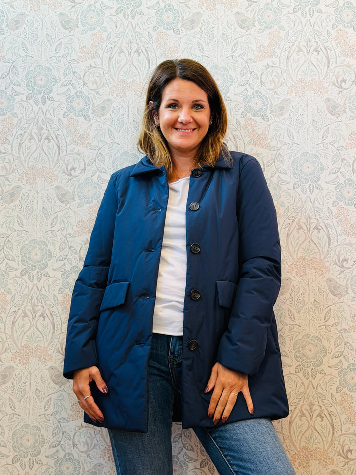 Giacca Trench Puffy Blu