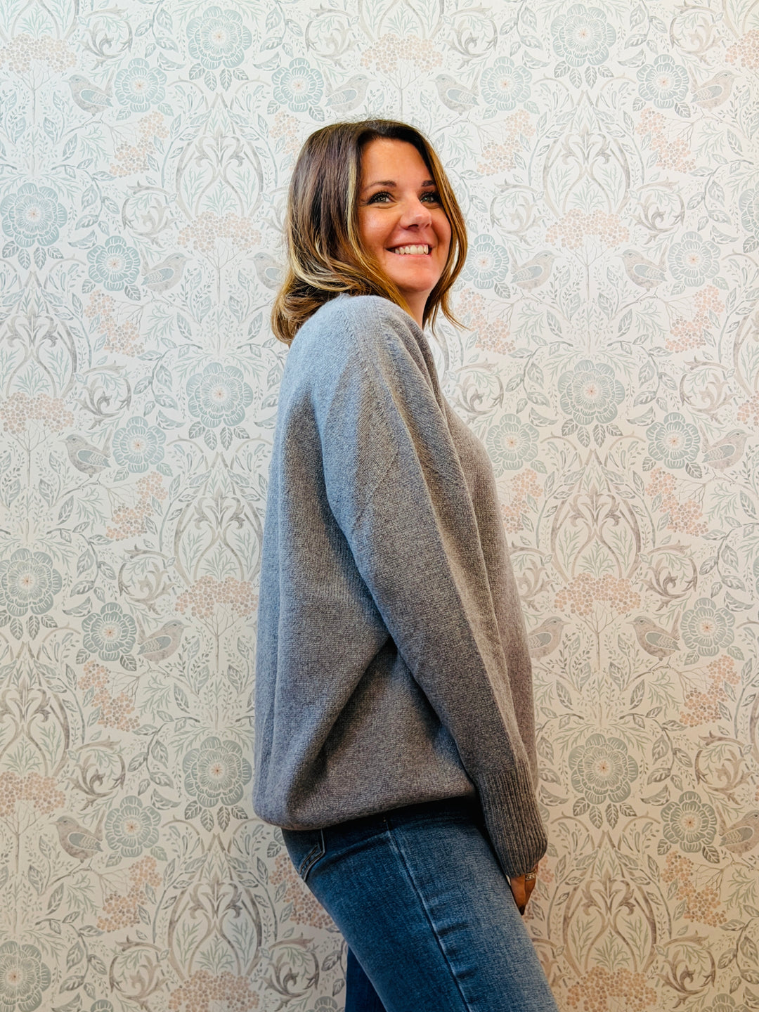 Maglione 100% Cashmere Manica Lunga