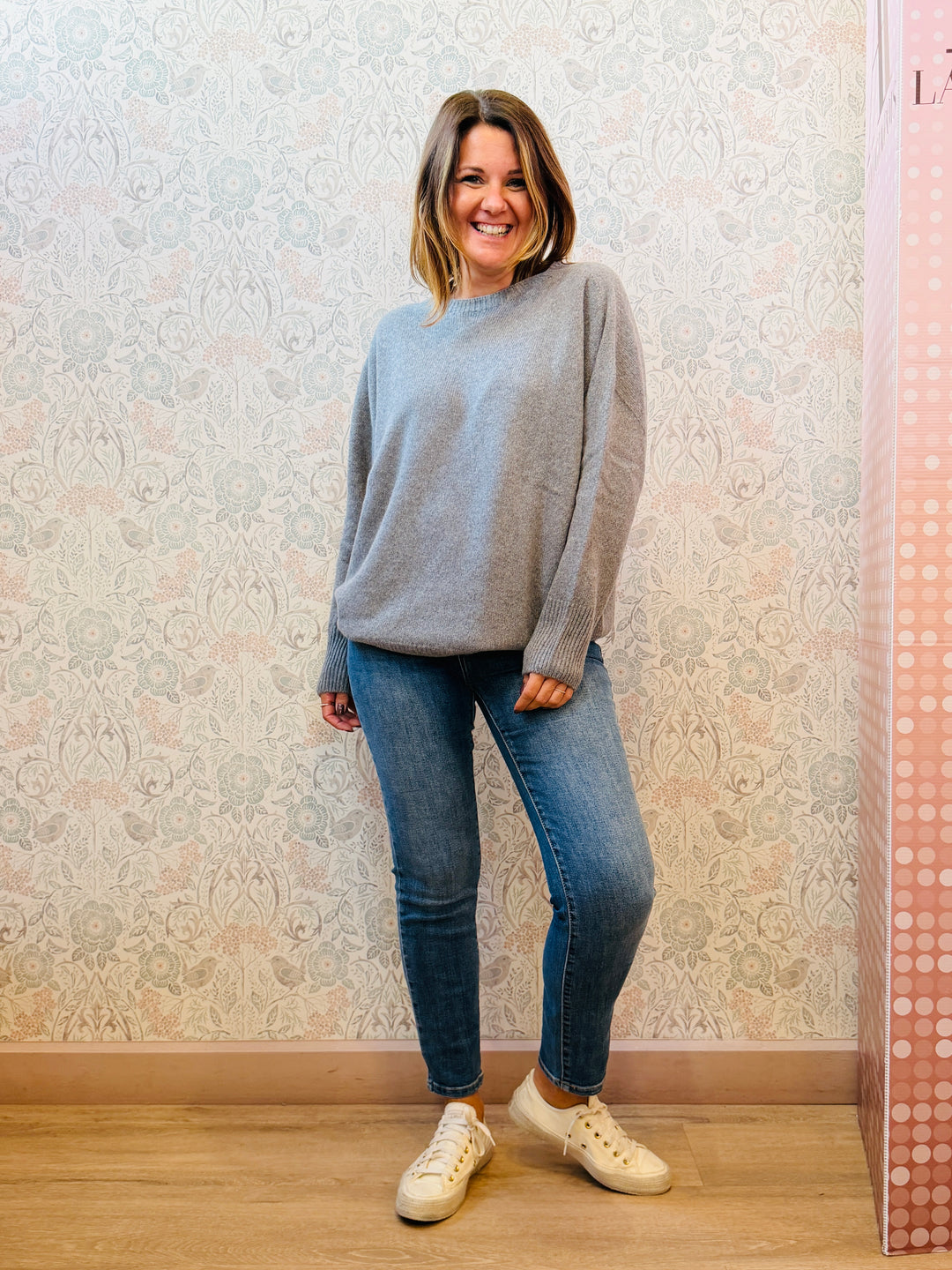 Maglione 100% Cashmere Manica Lunga