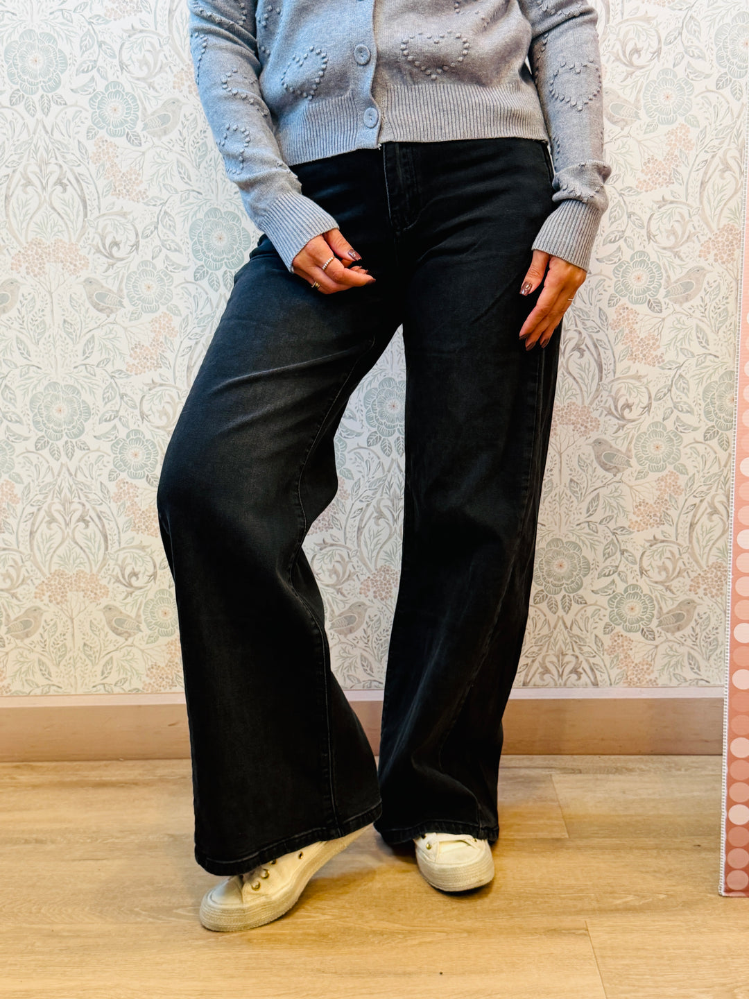 Jeans Wide Mikonos Nero
