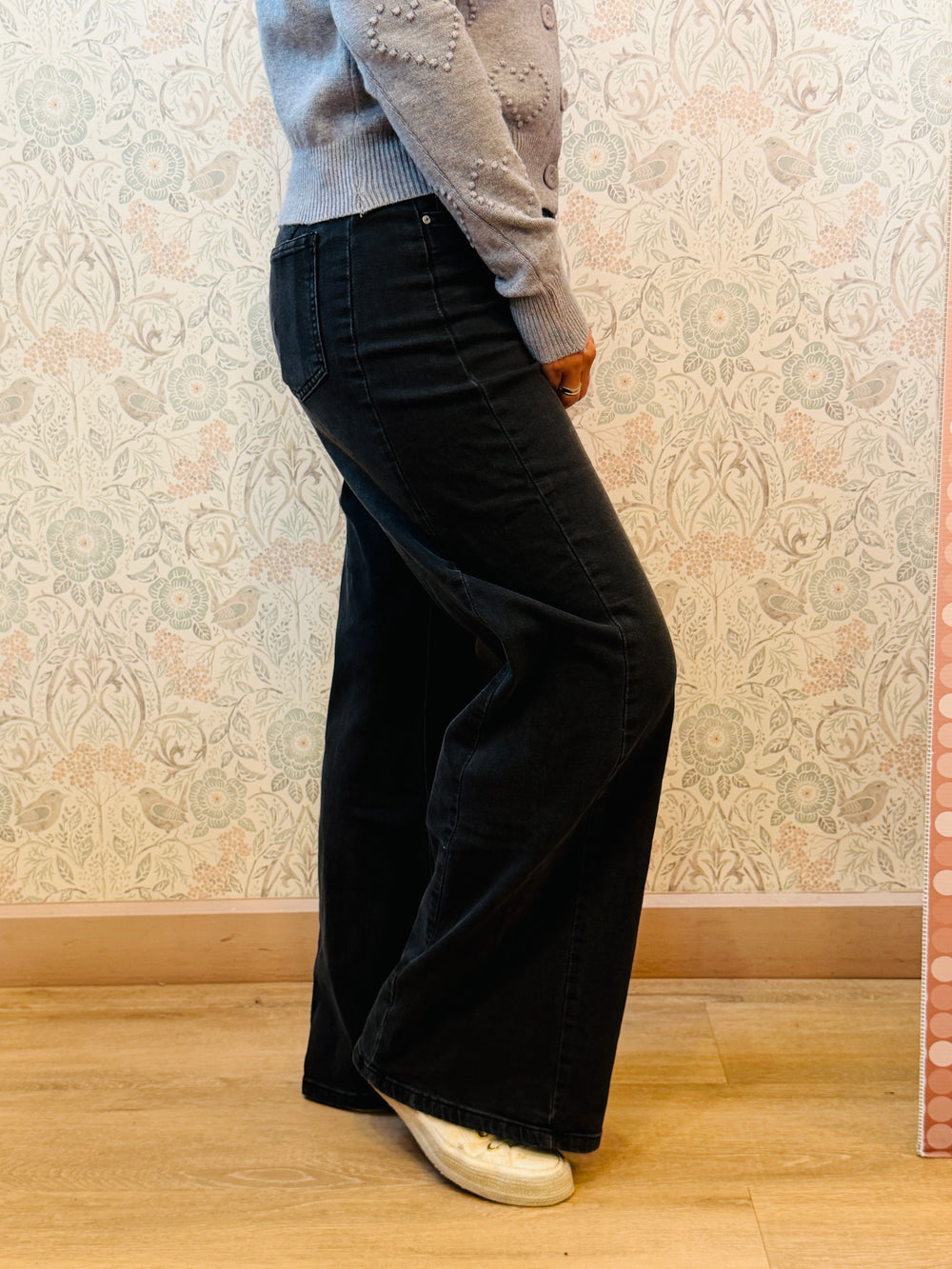 Jeans Wide Mikonos Nero