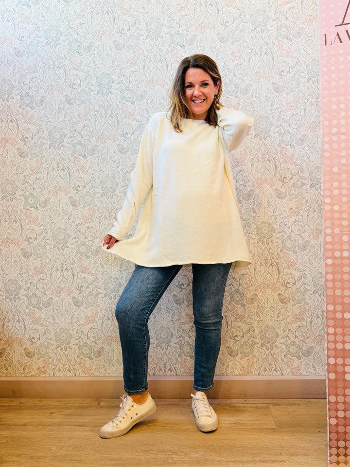 Maglione Cashmere Acero Lungo