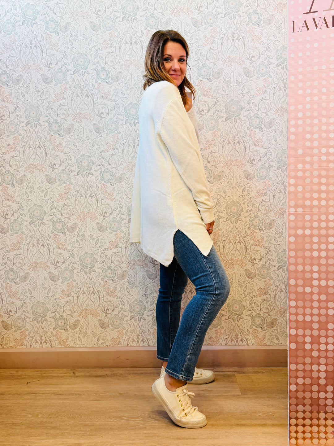 Maglione Cashmere Acero Lungo