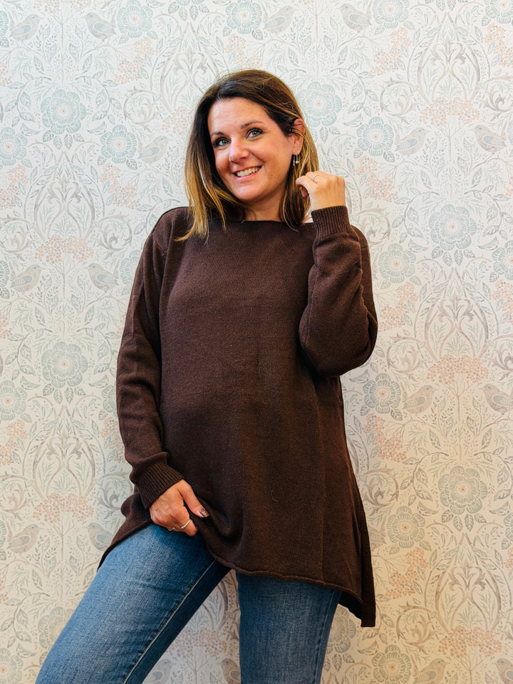 Maglione Cashmere Acero Lungo
