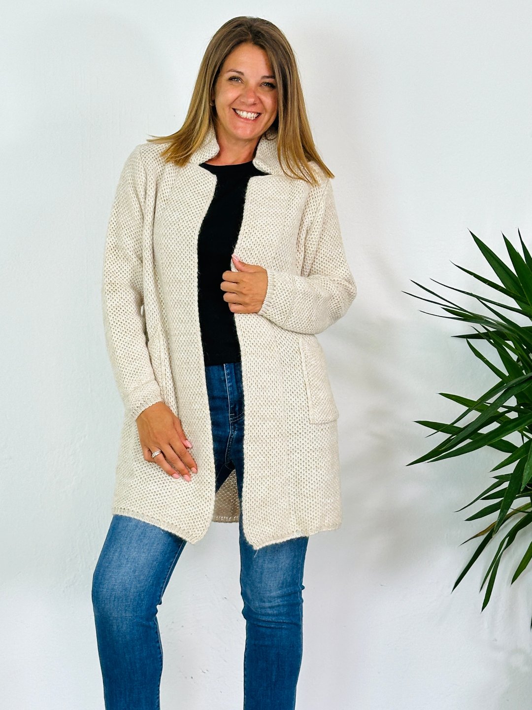 la valigia a pois Cardigan Mohair