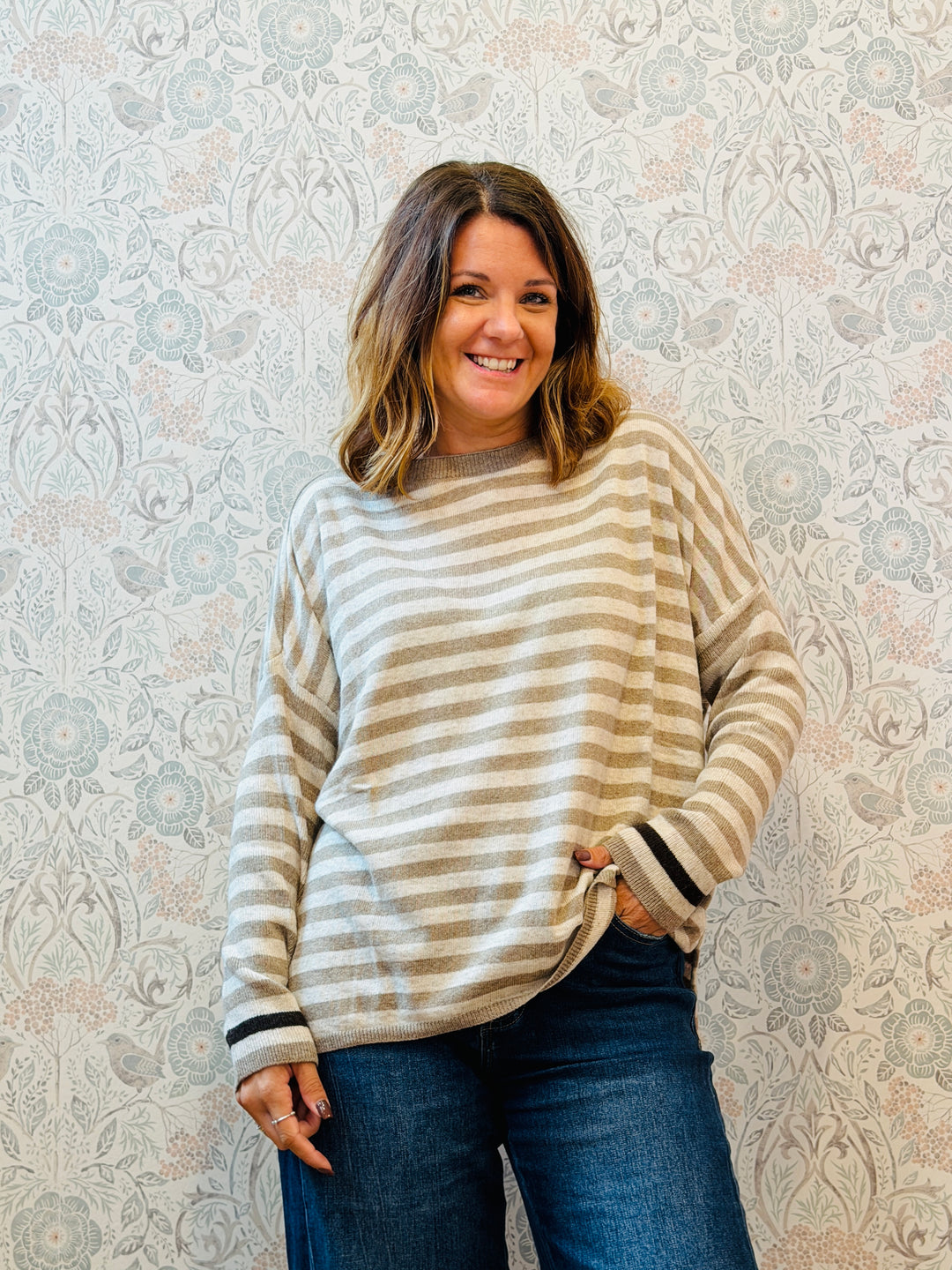 Maglione Righe Spacchetti 