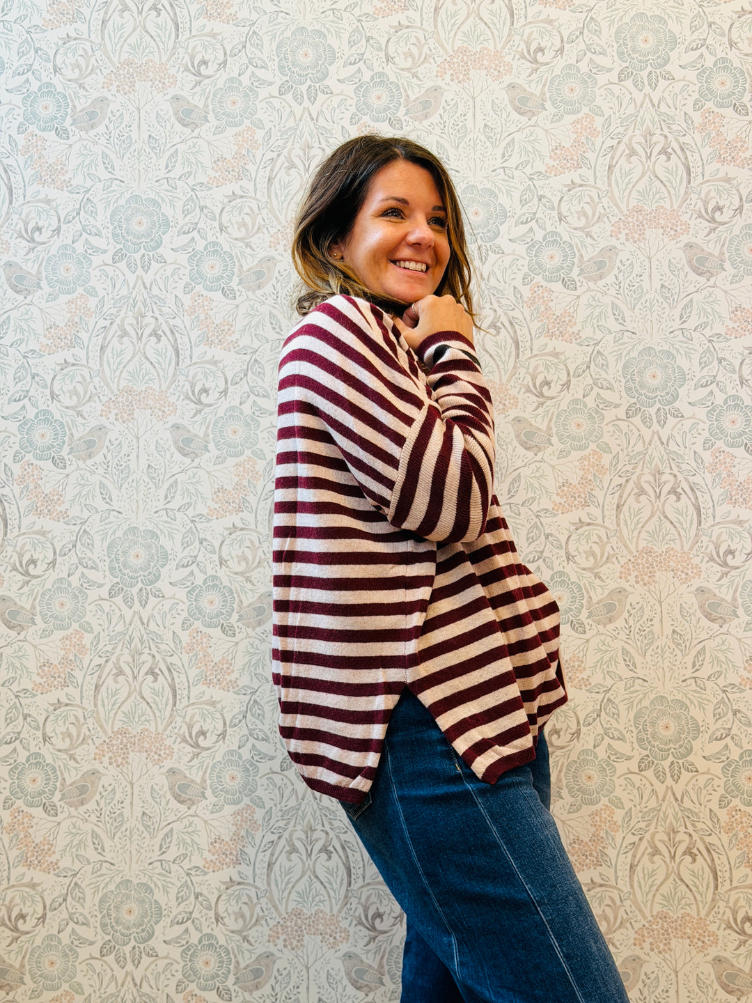 Maglione Righe Spacchetti 