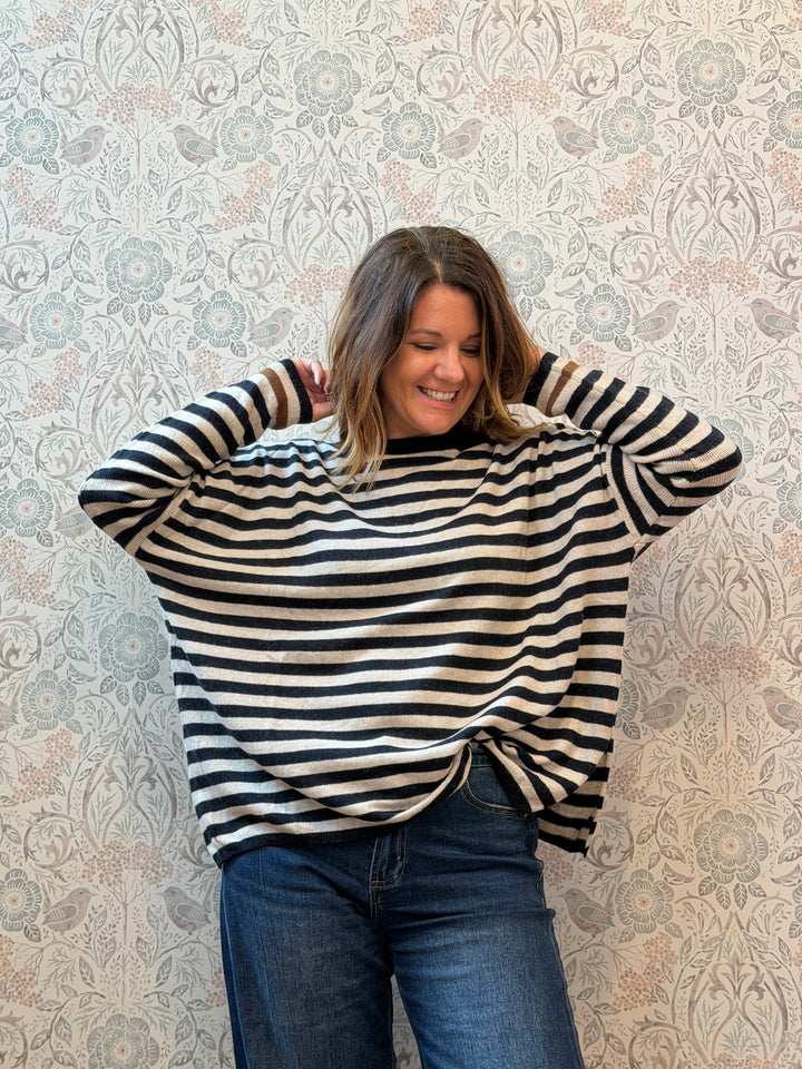 Maglione Righe Spacchetti 