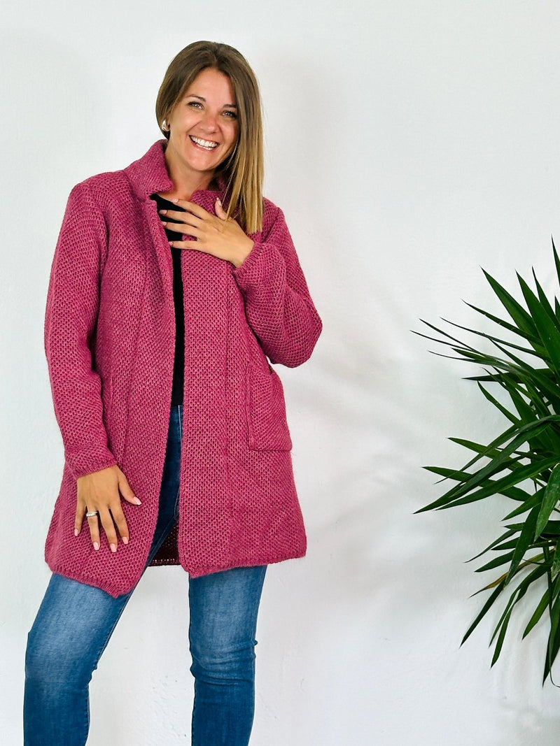 la valigia a pois Cardigan Mohair