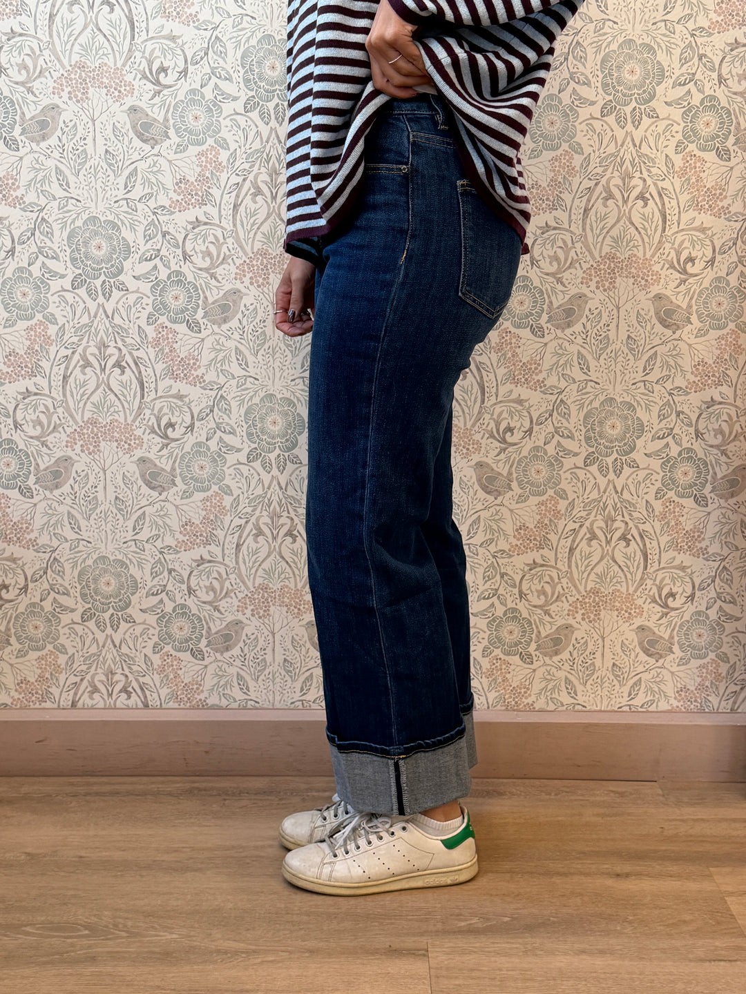 Jeans Straight Risvolto