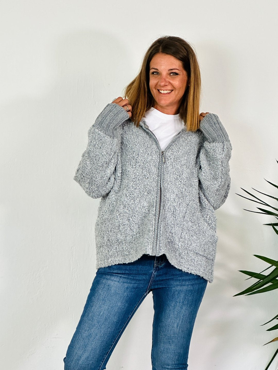 la valigia a pois Giacca Cardigan Winter