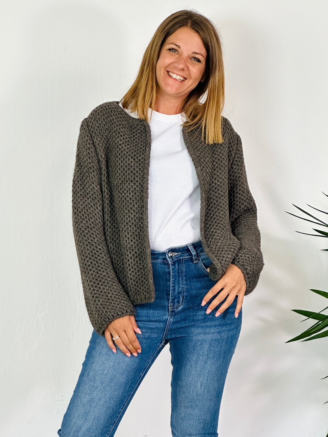 la valigia a pois Cardigan Mohair Corto