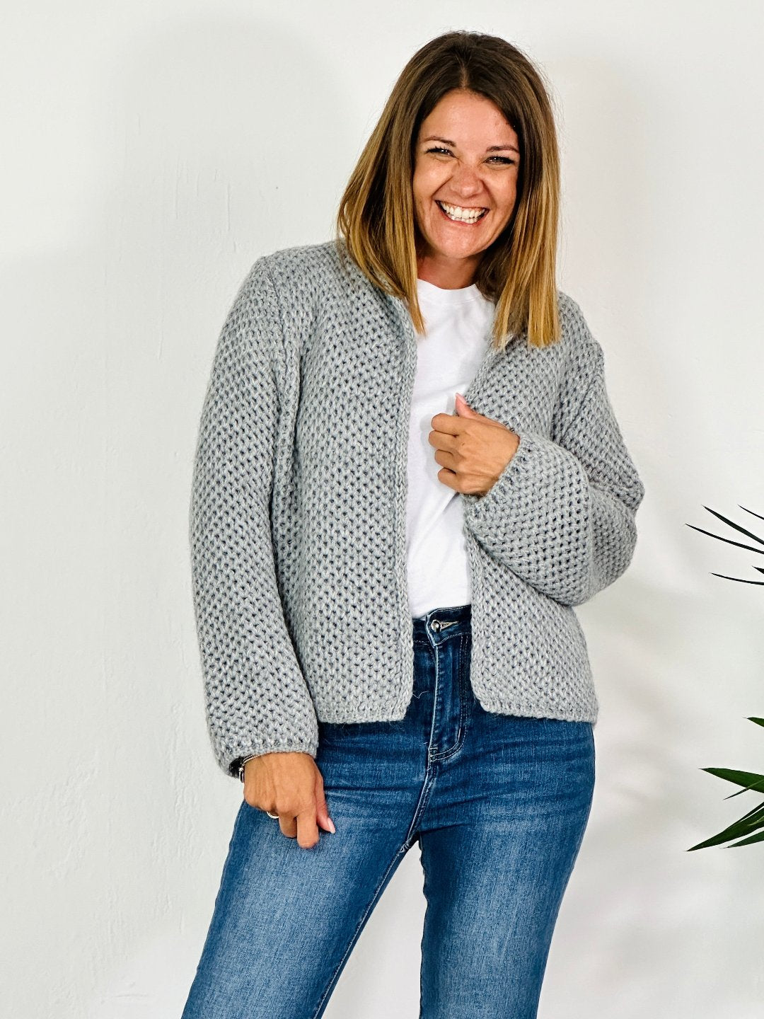 la valigia a pois Cardigan Mohair Corto