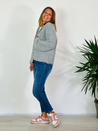 la valigia a pois Cardigan Mohair Corto