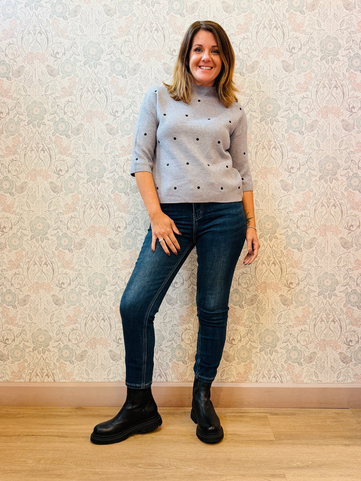 Maglione Dolcevita Pois