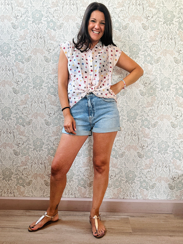 Camicia Nodo Iris Pois